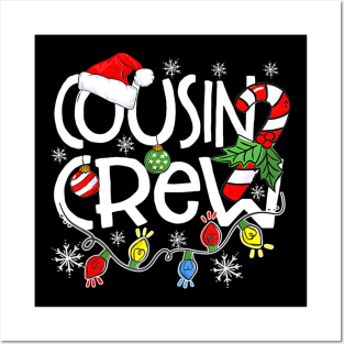 Christmas Cousin Crew Funny Red Plaid Matching Pajama Posters and Art